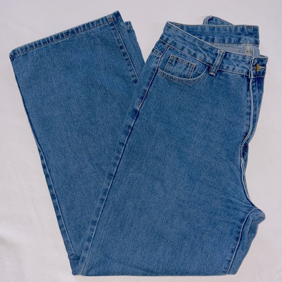 NWOT - SHEIN Wide Leg High-Rise Baggy Jeans (L) - Picture 4 of 10